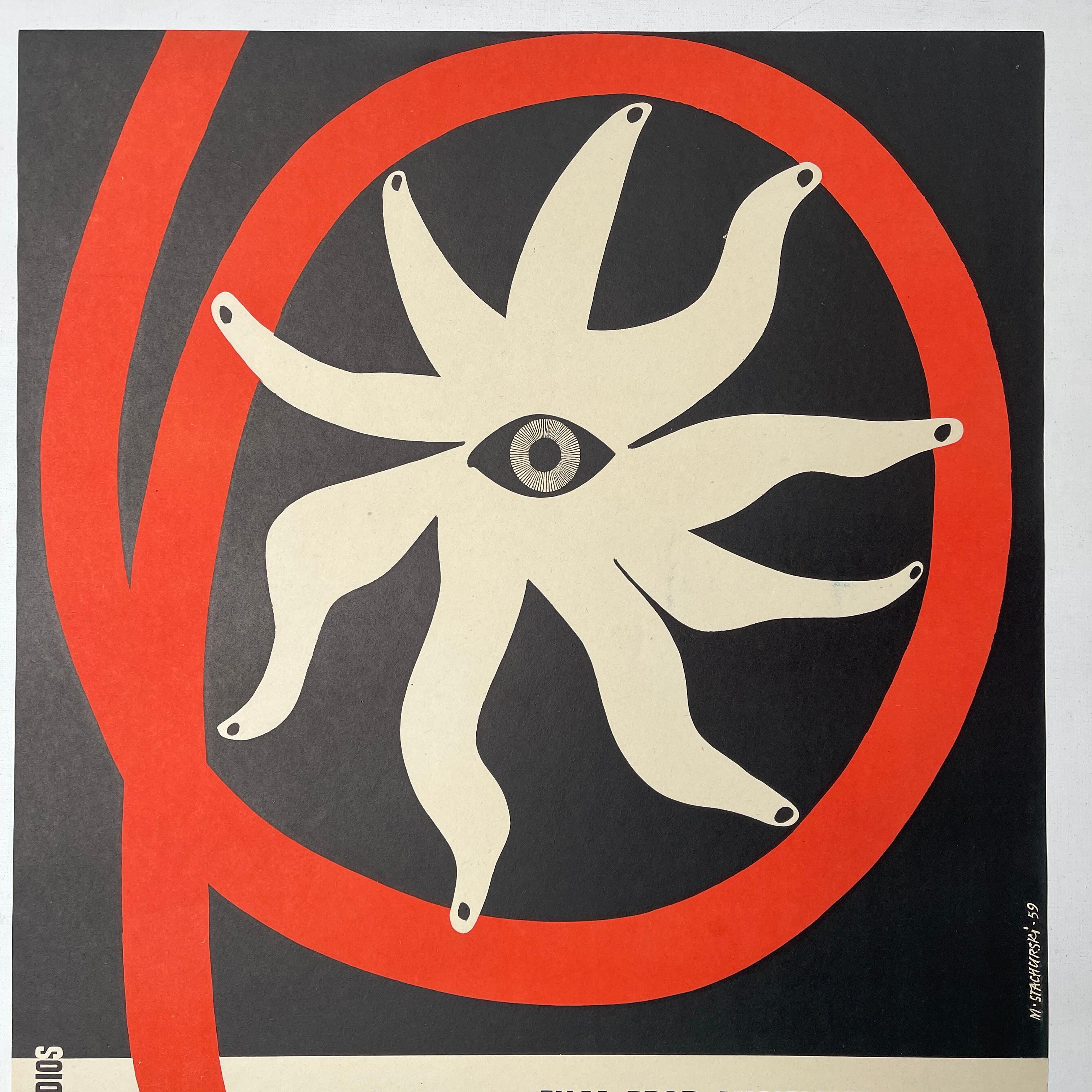 The Quartermass Experiment, Vintage Polish Poster by Marian Stachurski, 1959 In Excellent Condition For Sale In London, GB