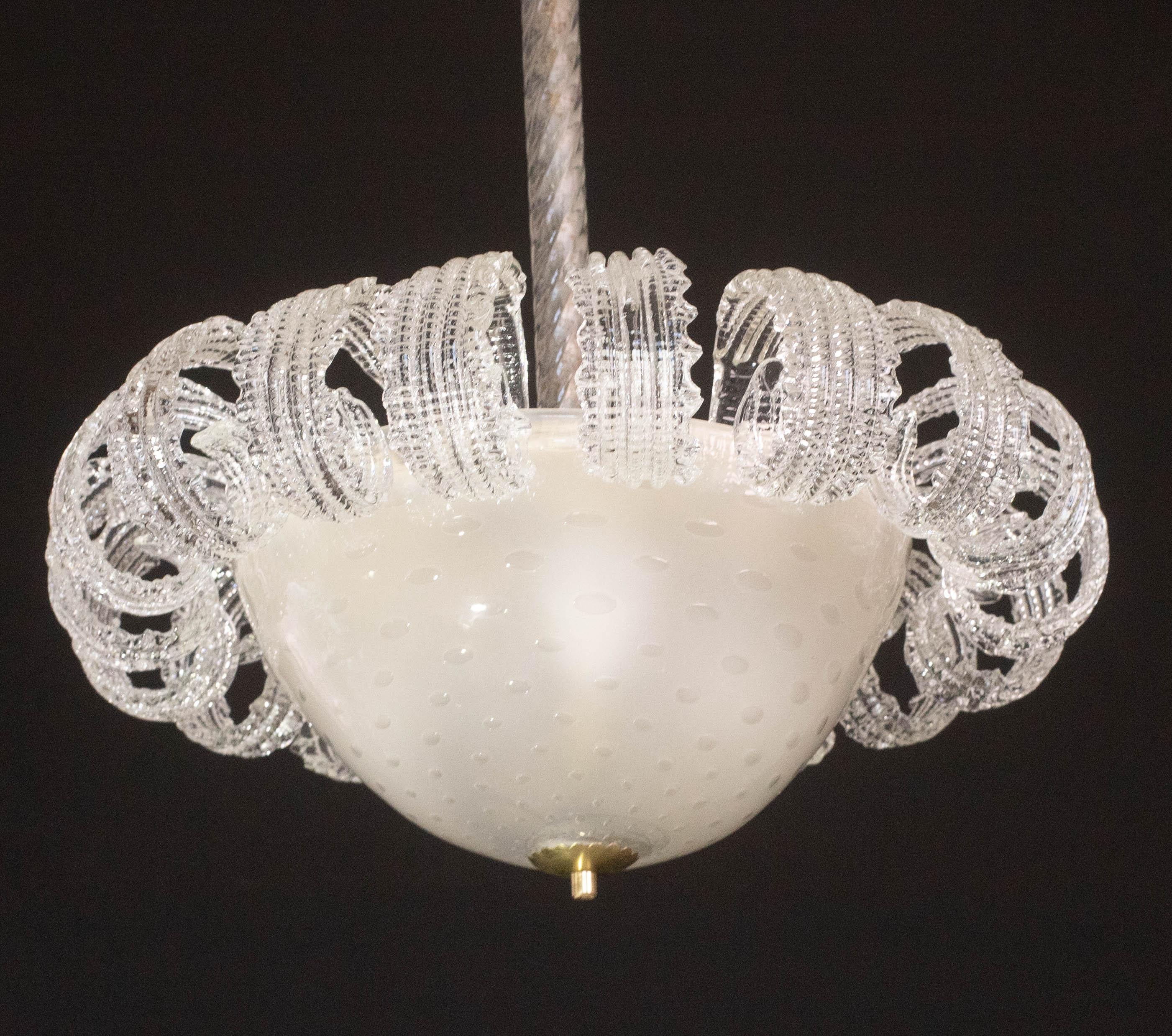 Lustre Art déco italien La Reine par Ercole Barovier, 1940 9