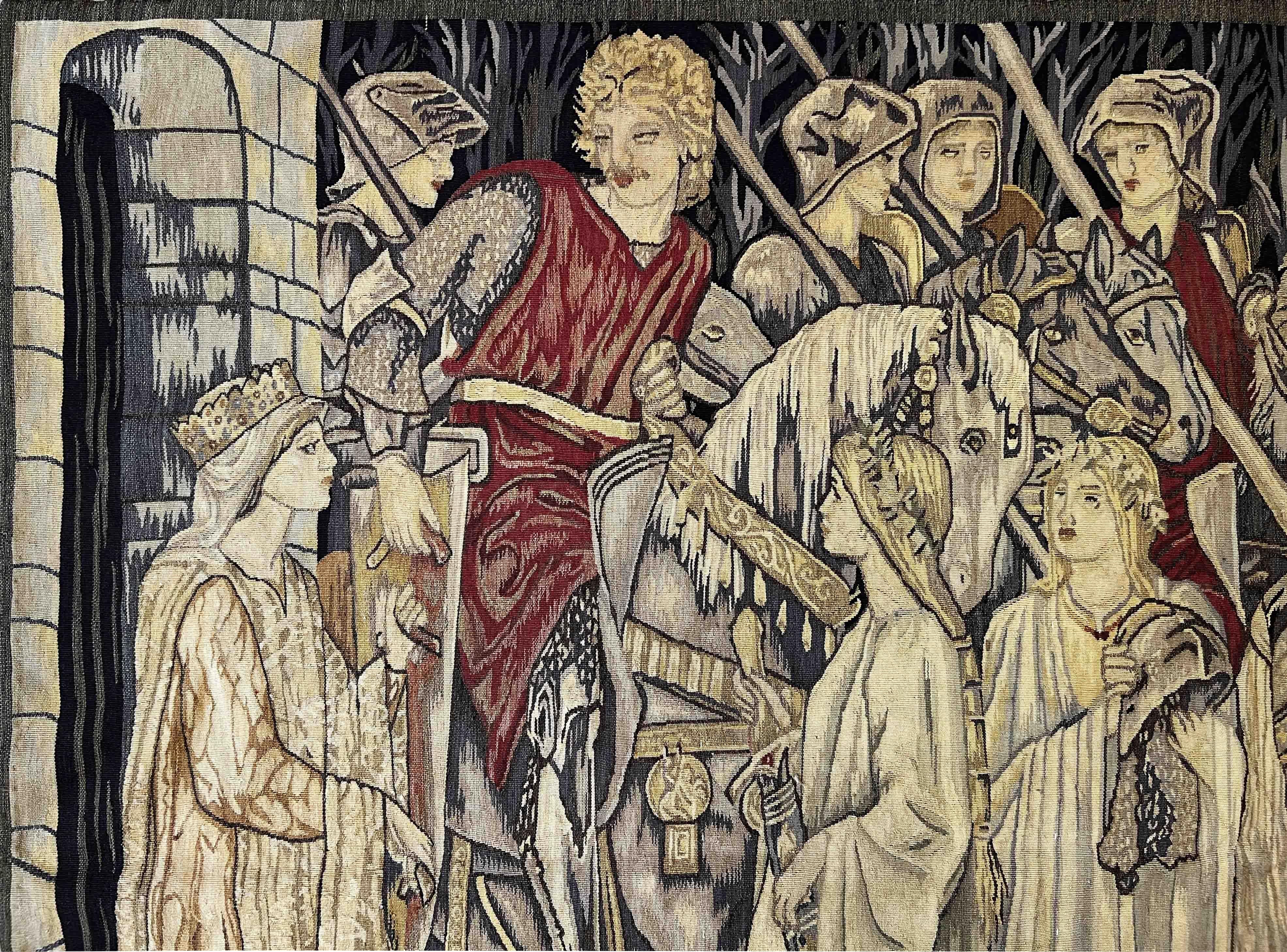 Fine XIX secolo La ricerca del Santo Graal, Arazzo di Aubusson - N° 875 in vendita