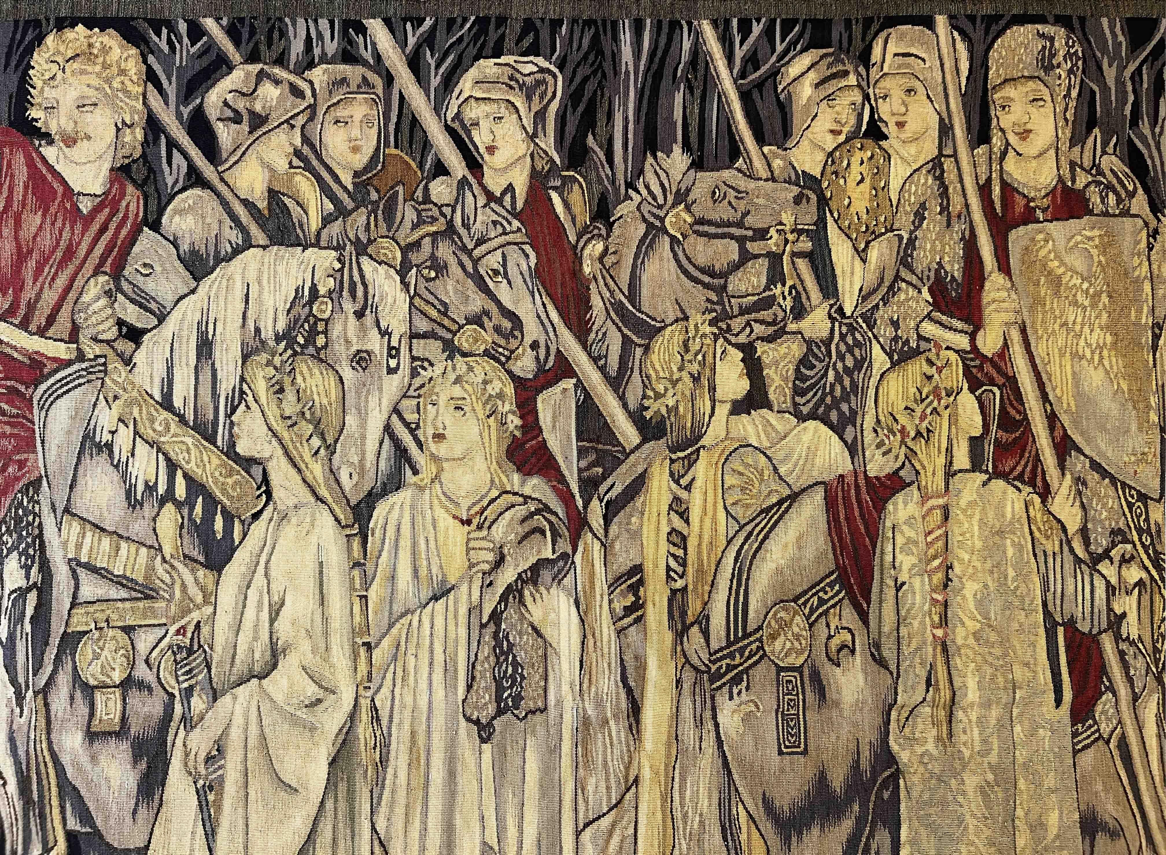 Lana La ricerca del Santo Graal, Arazzo di Aubusson - N° 875 in vendita