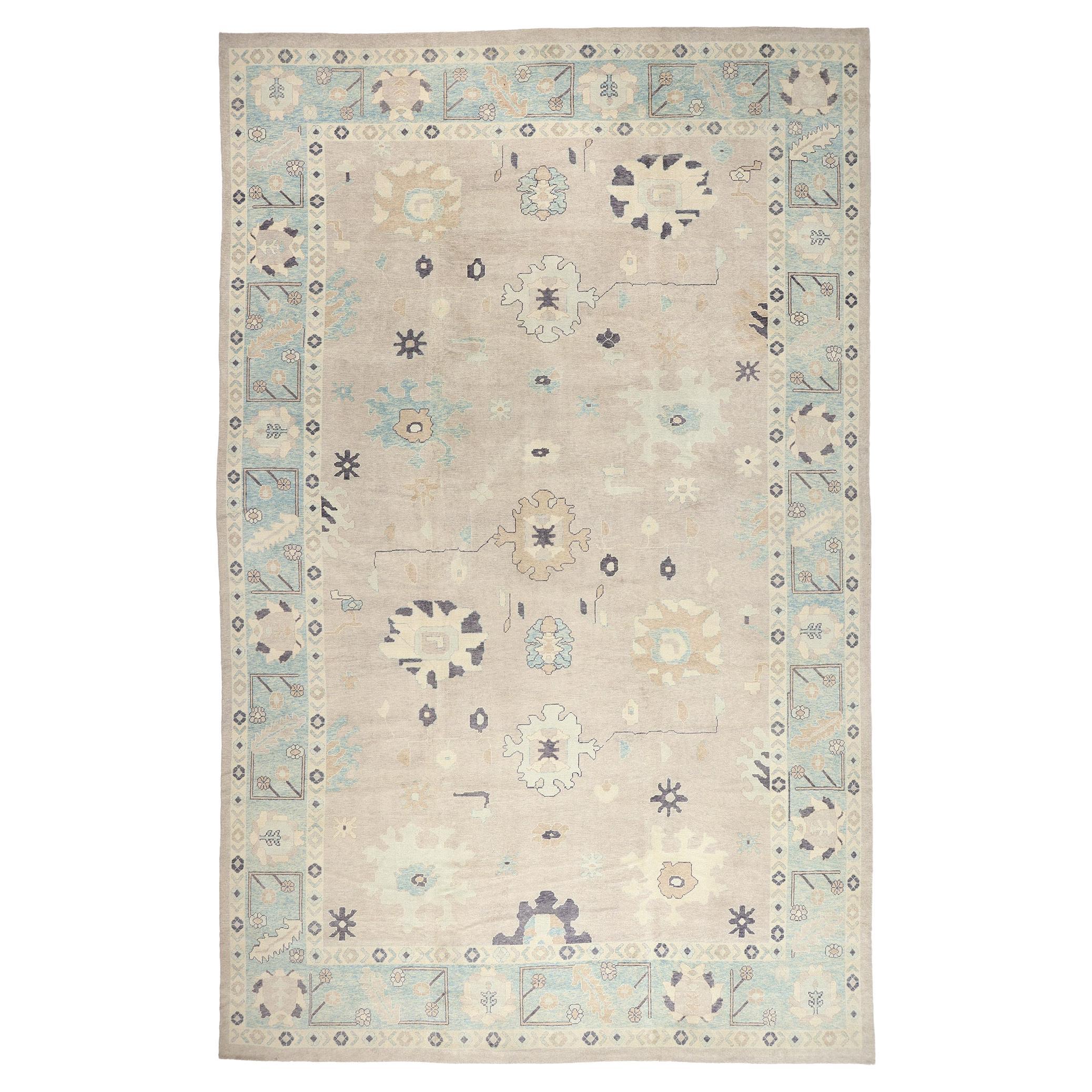 The Quiet Palimpsest: A Modern Turkish Oushak Masterpiece of Botanical Poise