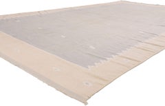 The Quiet Talisman: A Vintage Dhurrie Masterpiece of Modern Nordic Serenity