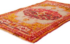 The Radiant Court: An Antique Turkish Oushak Masterpiece of Regal Harmony