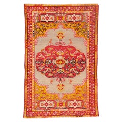 The Radiant Court: An Antique Turkish Oushak Masterpiece of Regal Harmony