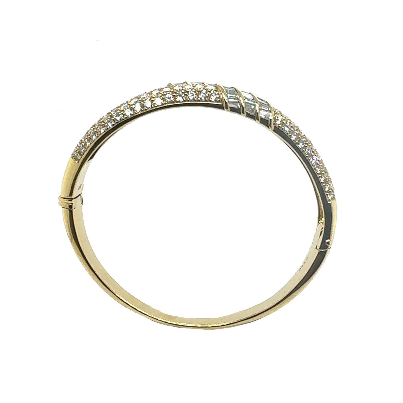 Brilliant Cut The Radiant Elegance Diamond Bangle For Sale