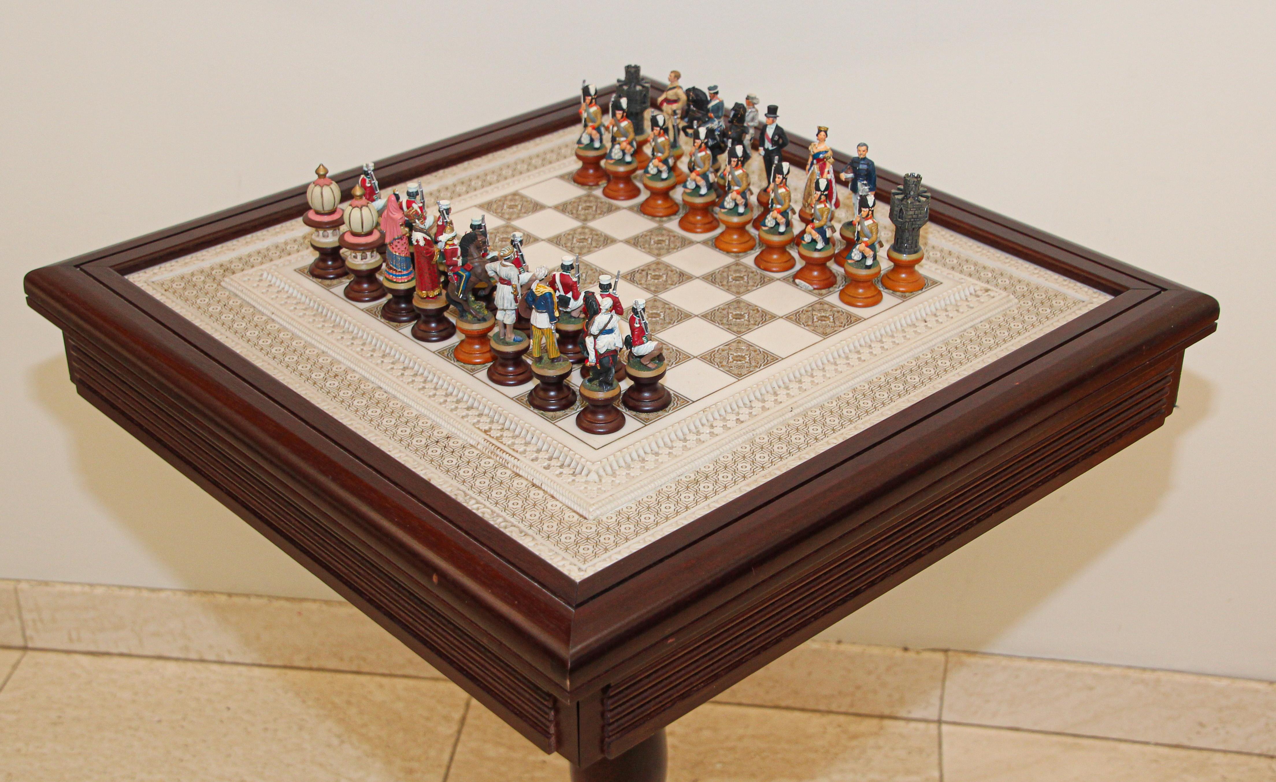 Rare - 1987 Franklin Mint 'The Raj' jeu d'échecs

