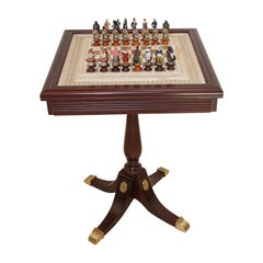 Table et jeu d'échecs de la guerre entre l'Inde et la Grande-Bretagne peints à la main « The Raj », 1857