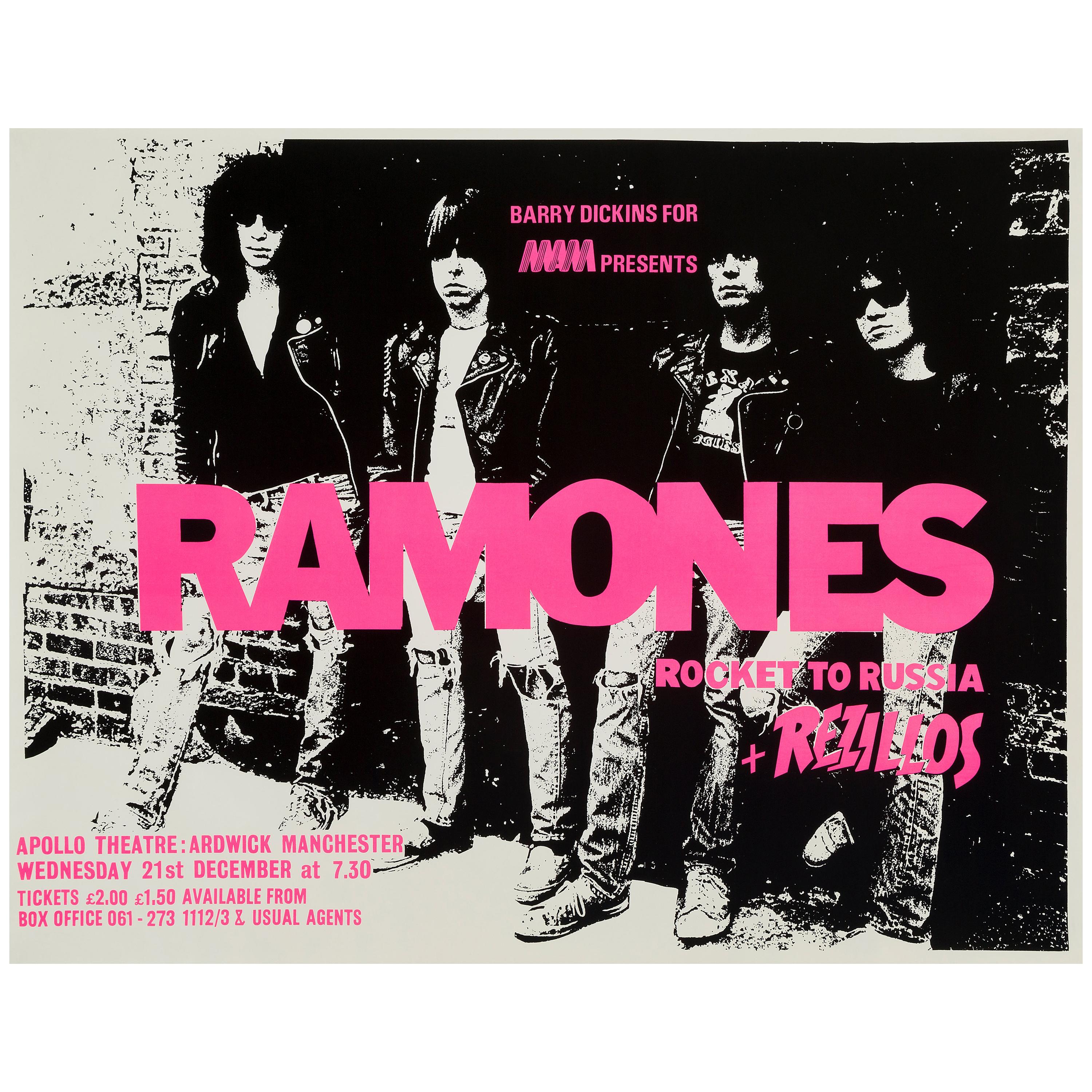 The Ramones Original Vintage Concert Poster, British, 1977