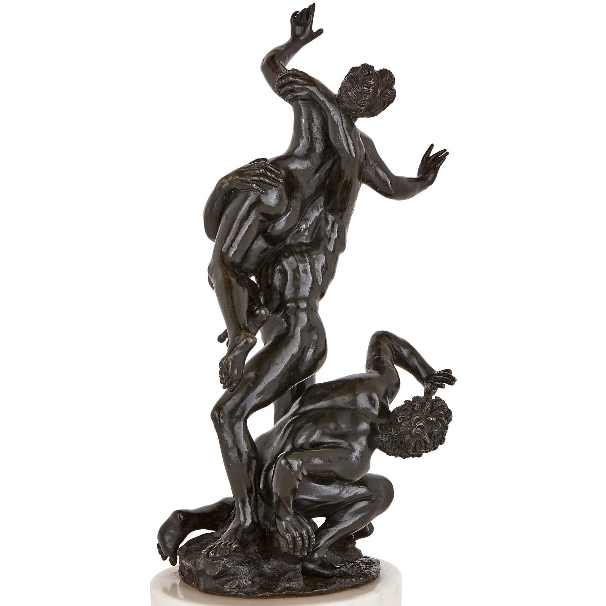 Renaissance « La Rape des Sabines », sculpture en bronze d'après Giambologna