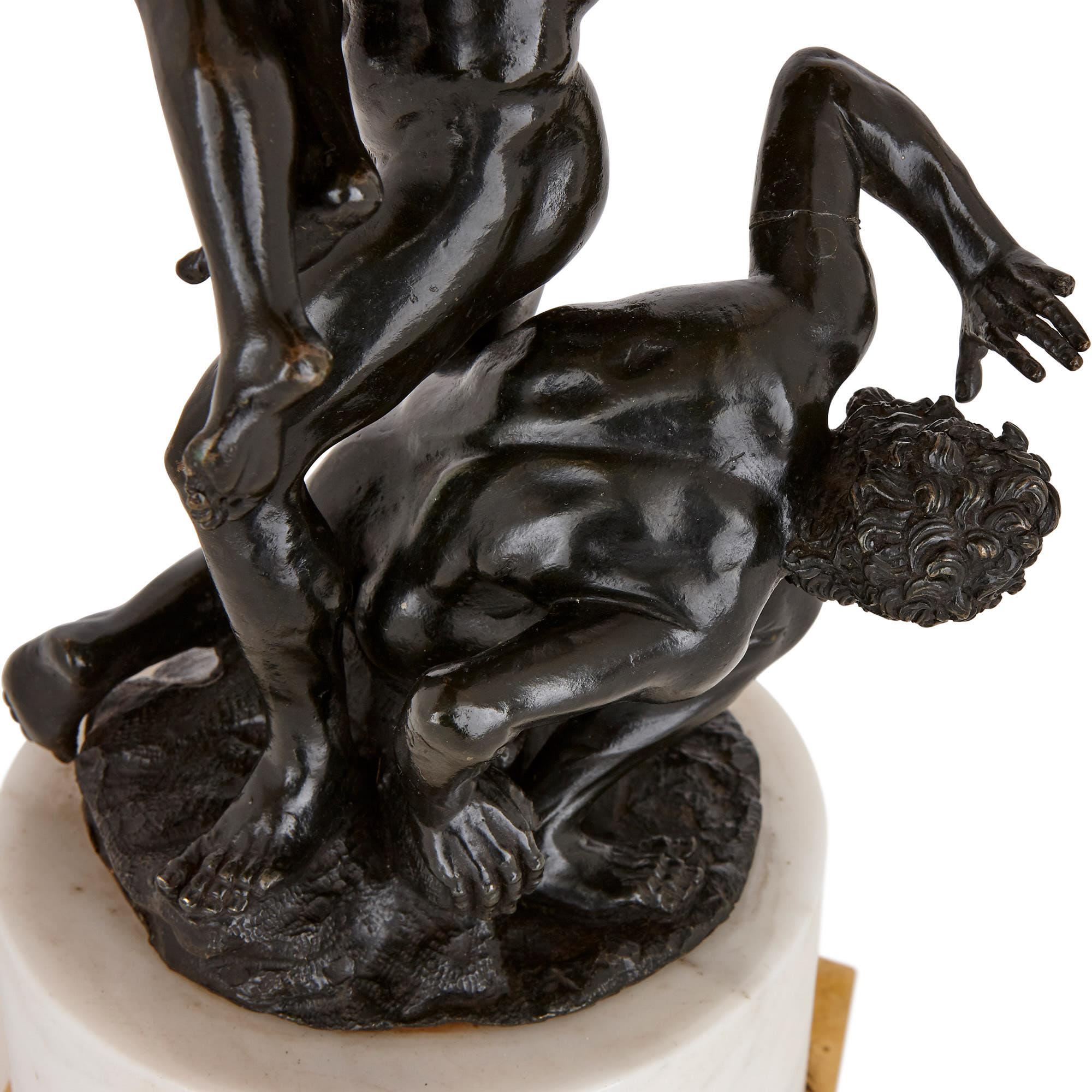 XIXe siècle « La Rape des Sabines », sculpture en bronze d'après Giambologna