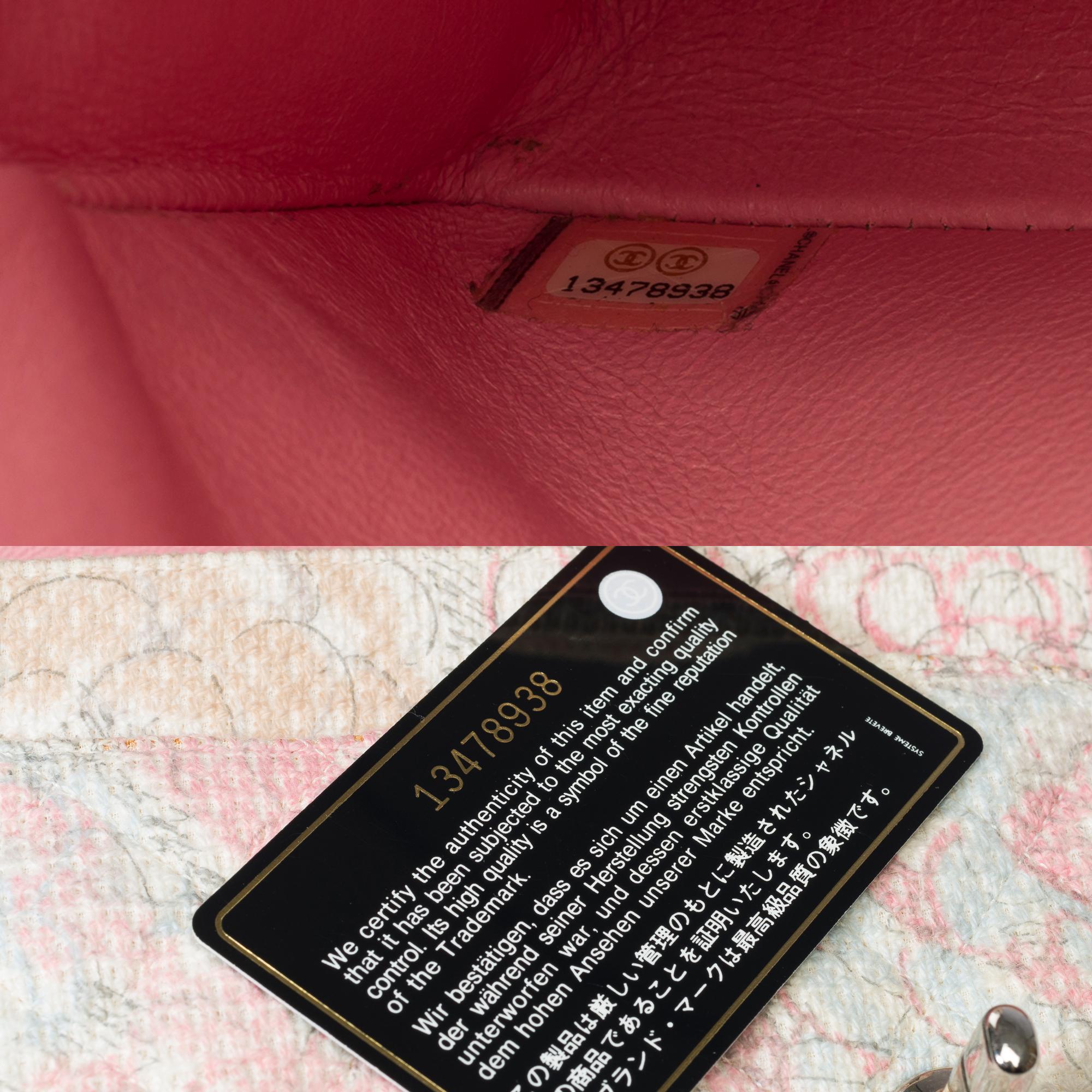Rare Camelia Limited Edition Chanel Timeless Medium Shoulder bag in Tweed, SHW 3