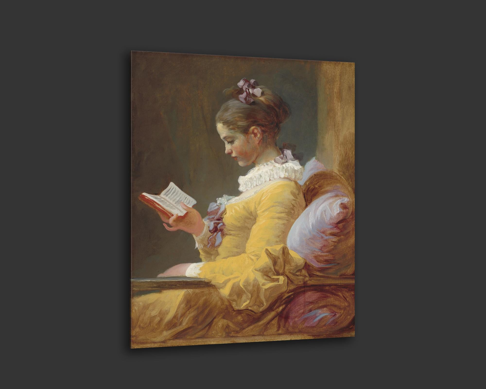 French The Reader, after Romantic Oil Painting by Jean-Honoré Fragonard For Sale