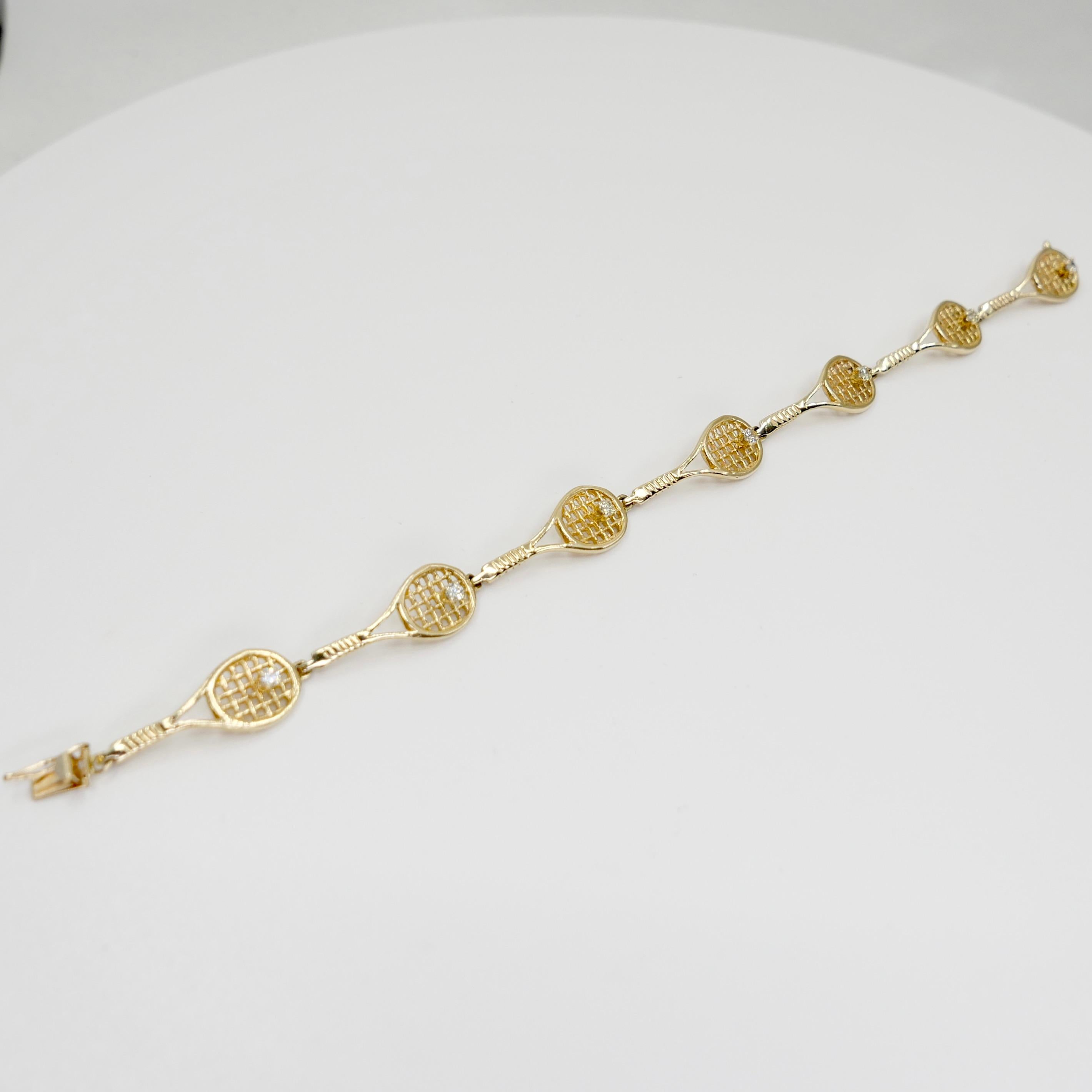 Le véritable bracelet tennis avec diamants Confortable. Or jaune massif. en vente 5