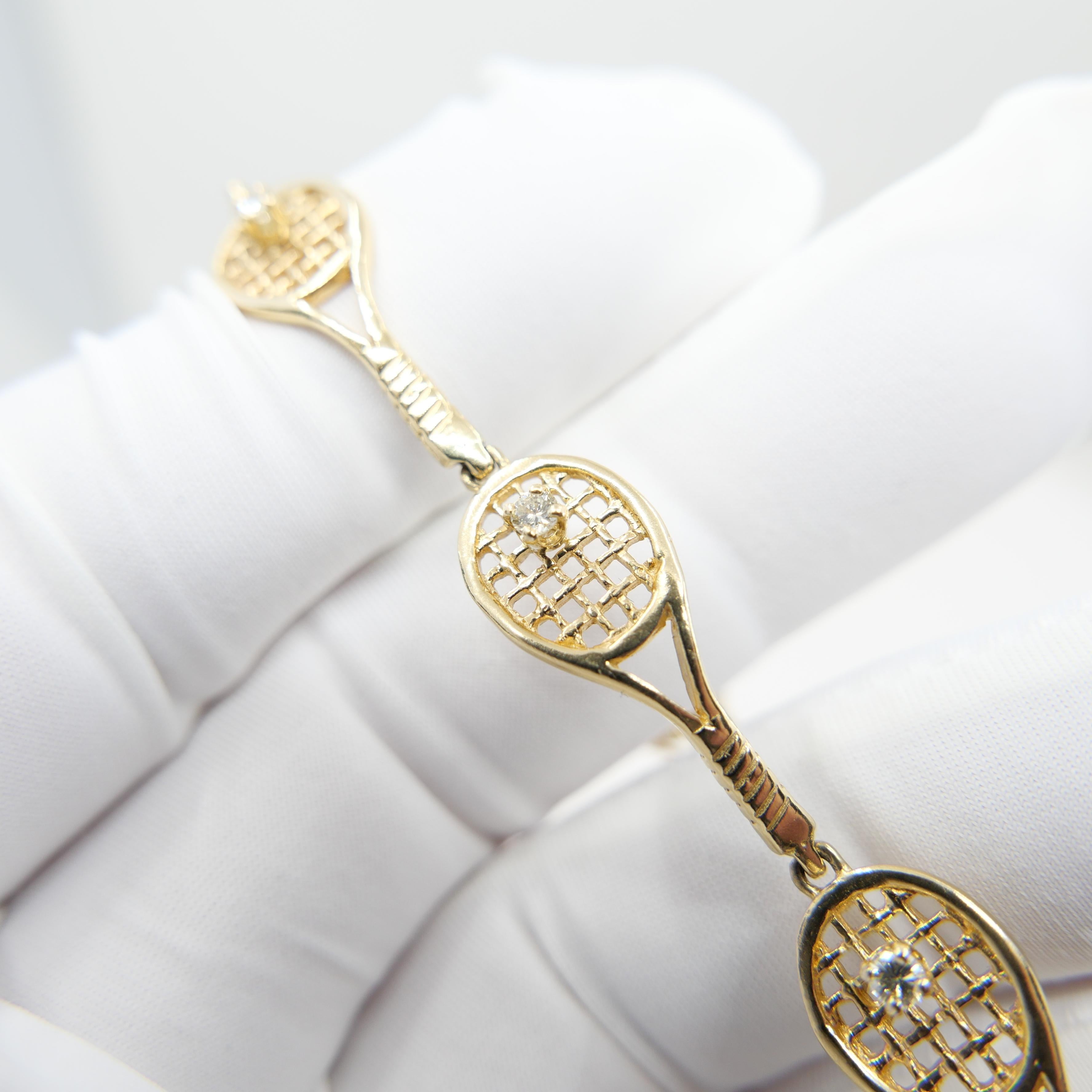Le véritable bracelet tennis avec diamants Confortable. Or jaune massif. en vente 10