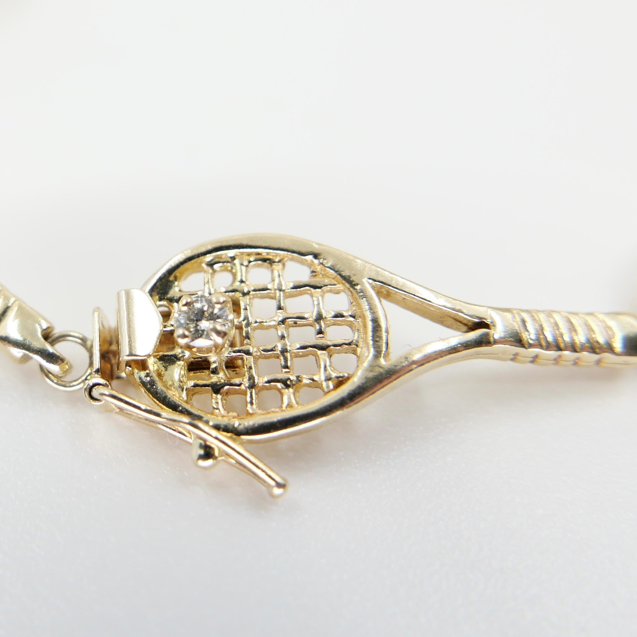 Le véritable bracelet tennis avec diamants Confortable. Or jaune massif. en vente 4