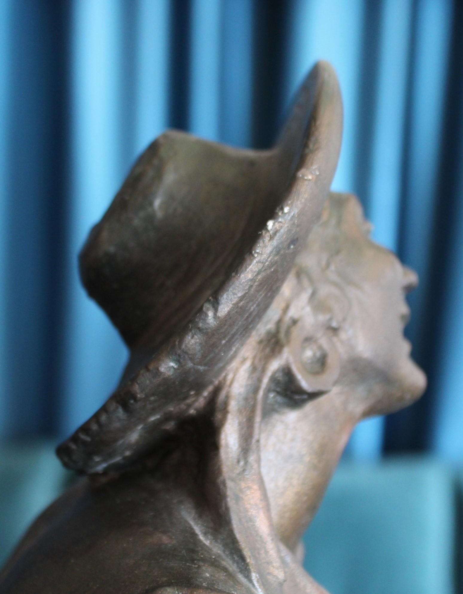 The Reaper 20th Century Bronzed Plaster Figurative Sculpture by Henrique Moreira 4