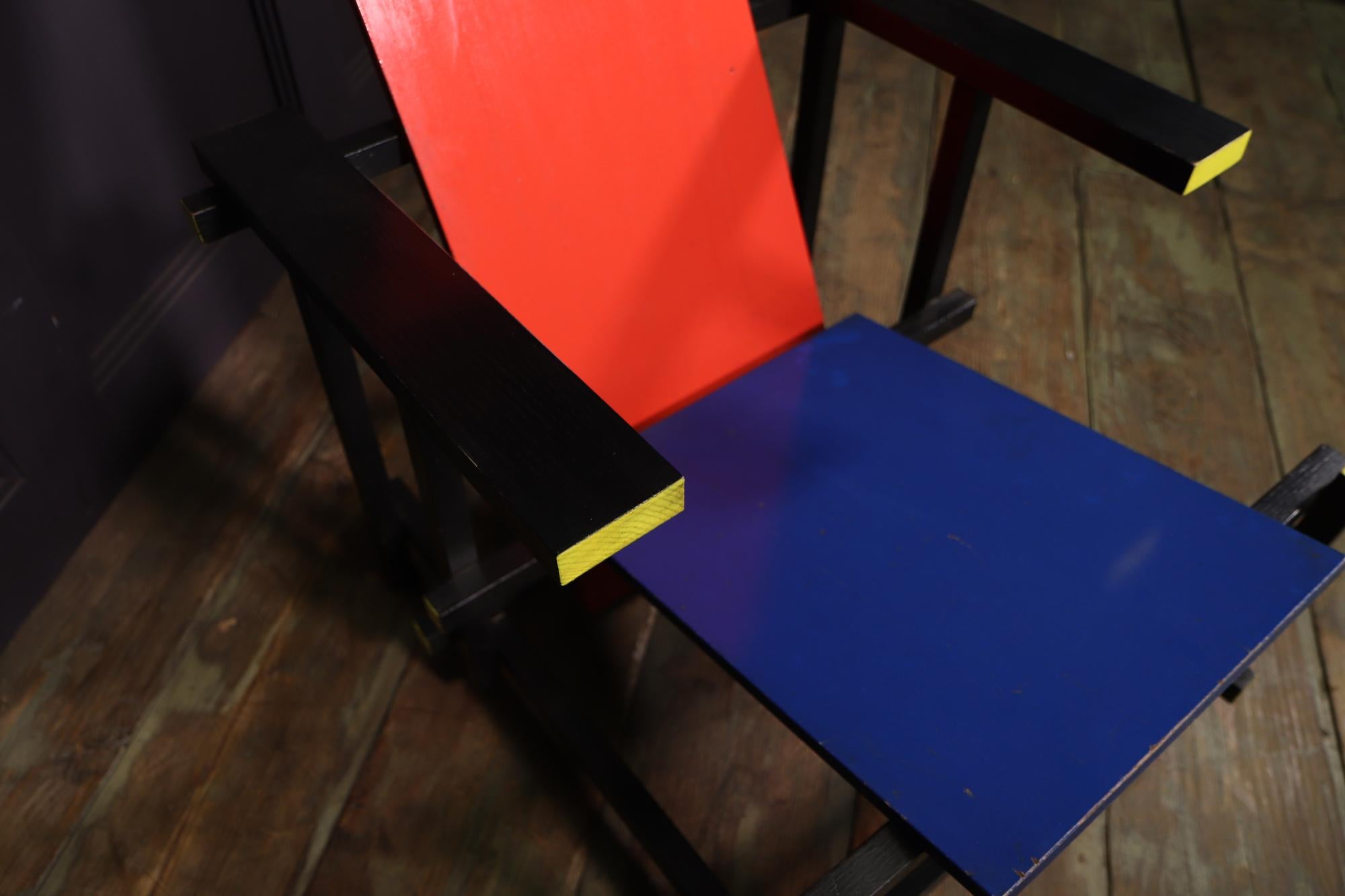 Red Blue Chair by Gerrit Rietveld, c1970 2