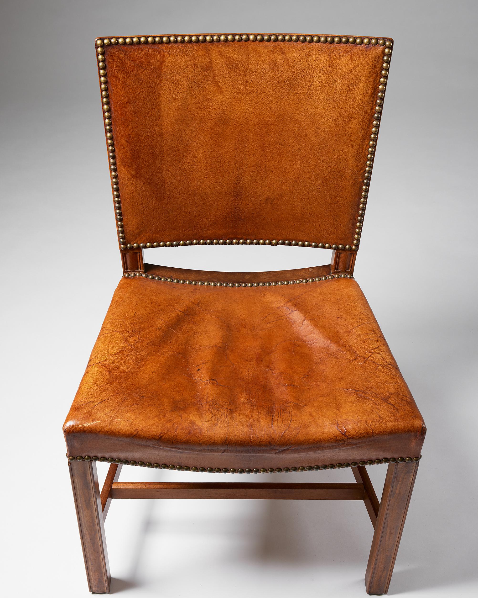 ‘the Red Chair’ Model 3758 Designed by Kaare Klint for Rud. Rasmussen Fabrik 1