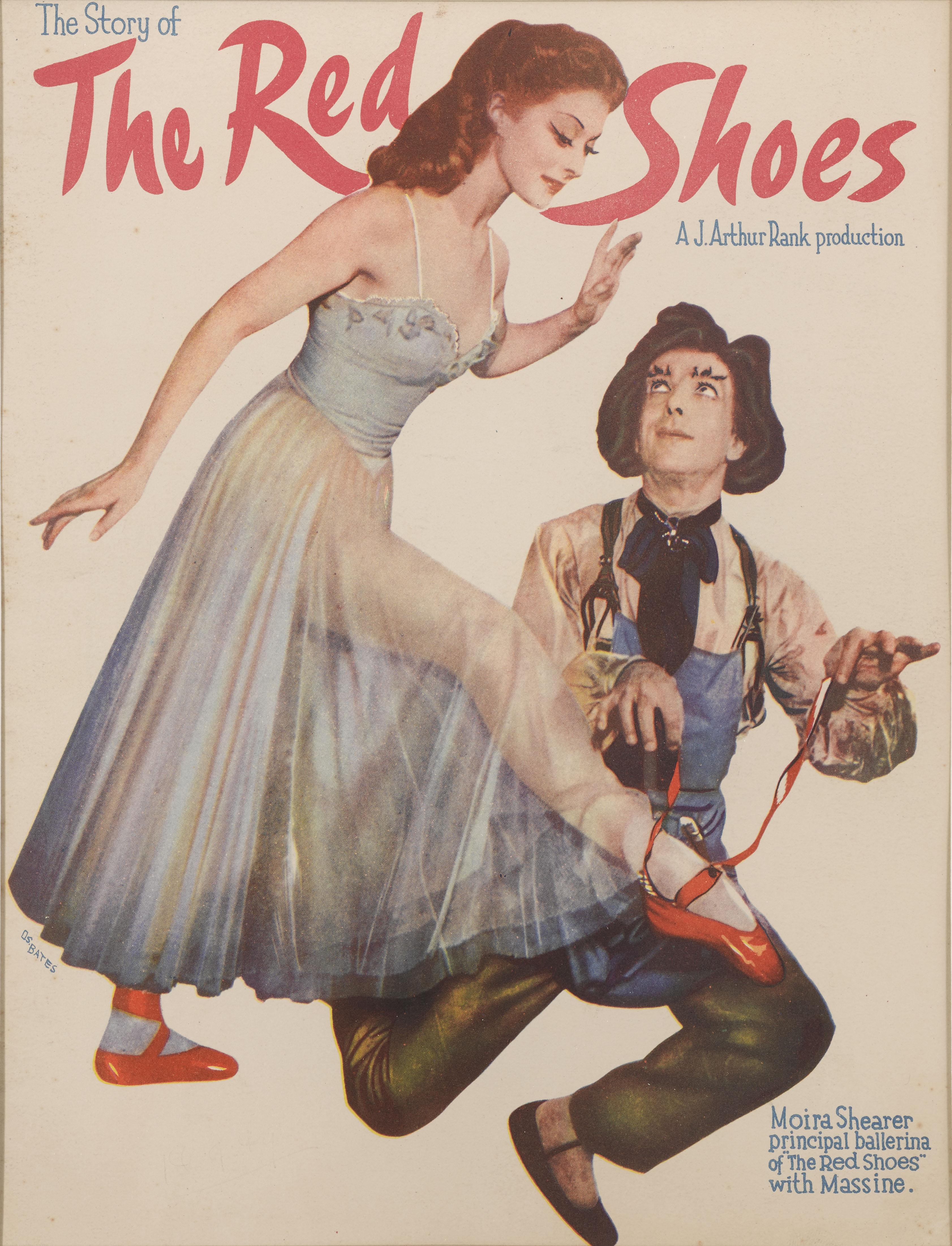 ein seltenes originales australisches Souvenir-Programm-Cover für The Red Shoes 1948. Dieser Film wurde von dem berühmten Regieduo Michael Powell und Emeric Pressburger gedreht und gilt als einer der  die besten Filme, die sie gemacht haben.
Dieses