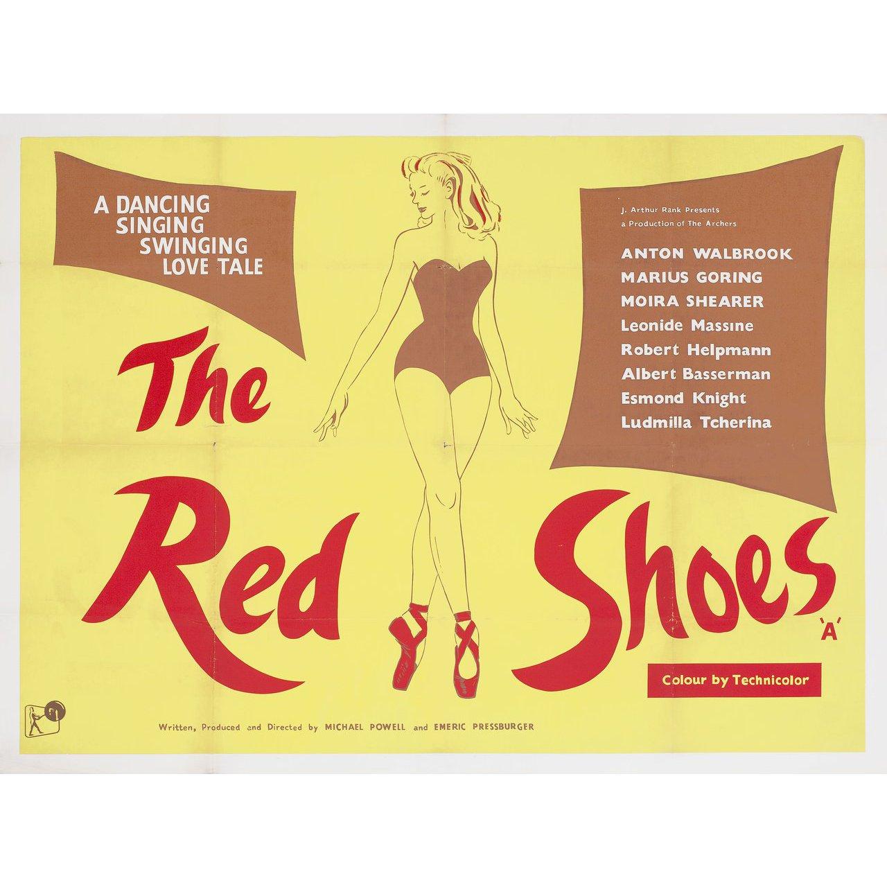 Original 1960s re-release British quad poster for the 1948 film The Red Shoes directed by Michael Powell / Emeric Pressburger with Marius Goring / Jean Short / Gordon Littmann / Julia Lang. Very Good condition, folded. Many original posters were