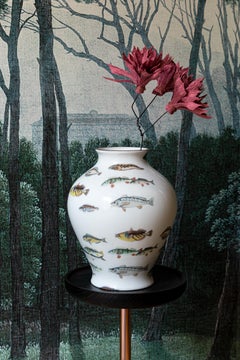 Reef, Zeitgenössische Porzellanvase mit dekorativem Design von Vito Nesta