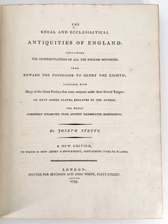 «Las antigüedades reales y eclesiásticas de Inglaterra», de Joseph Strutt