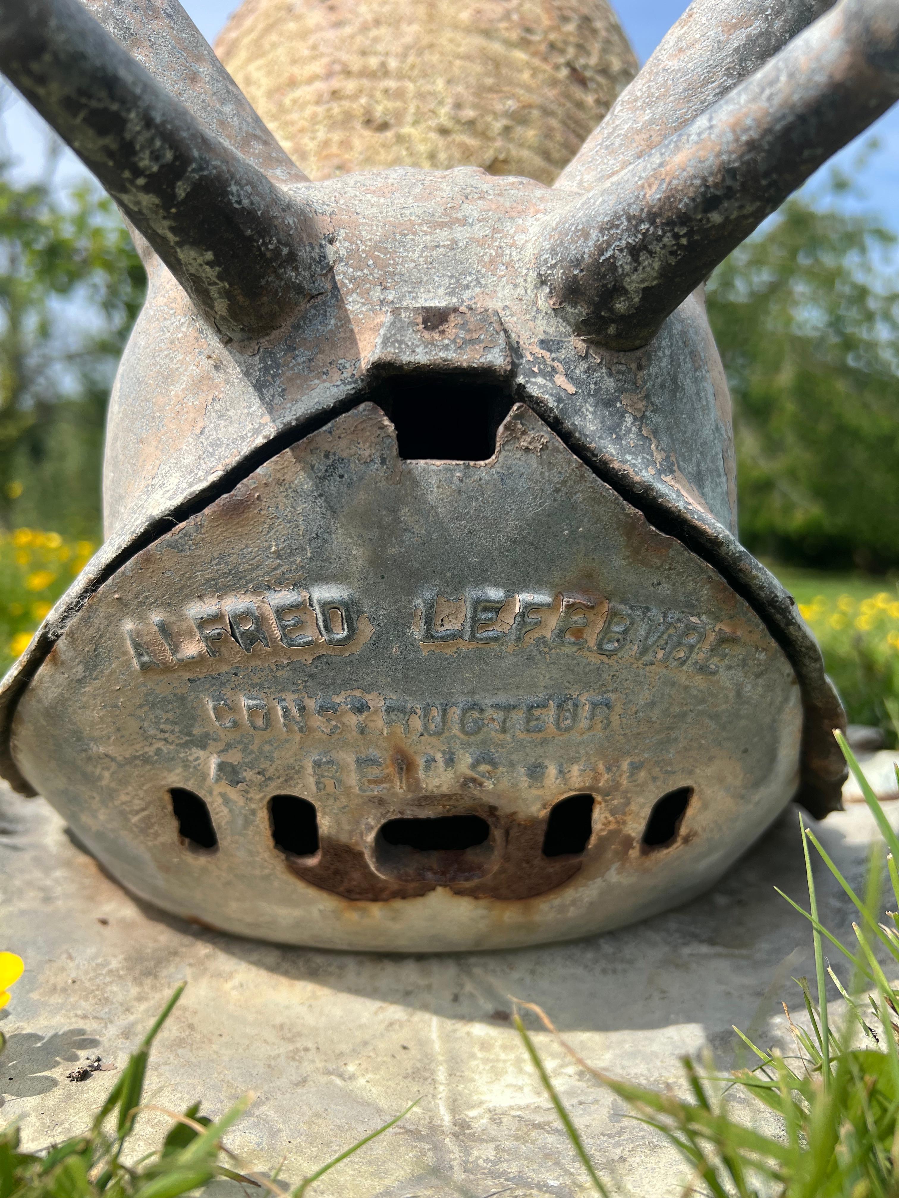 “The Reims Snail” by Alfred Lefebvre (1845–1916), a enameled cast iron stove For Sale 3
