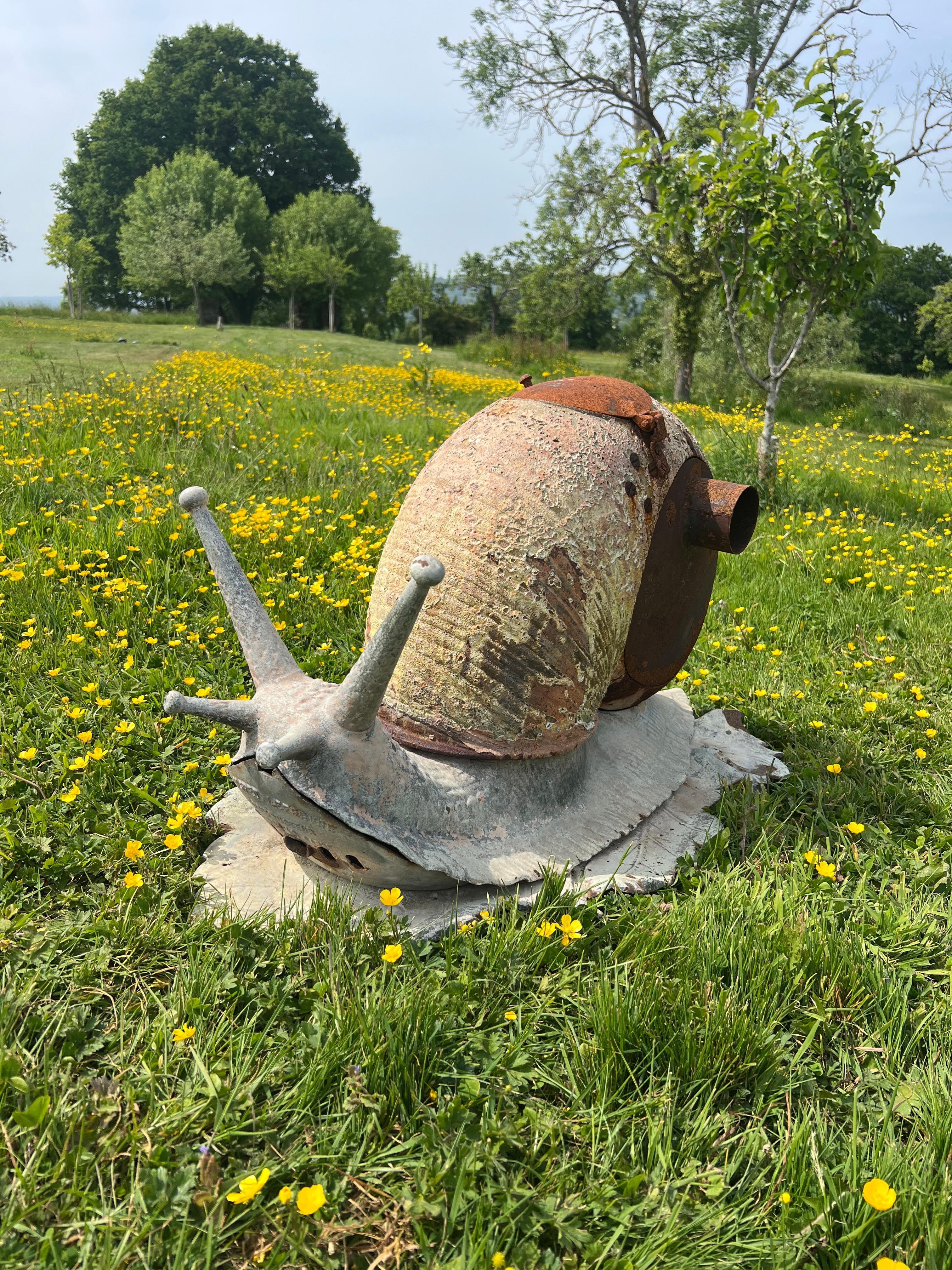 Other “The Reims Snail” by Alfred Lefebvre (1845–1916), a enameled cast iron stove For Sale