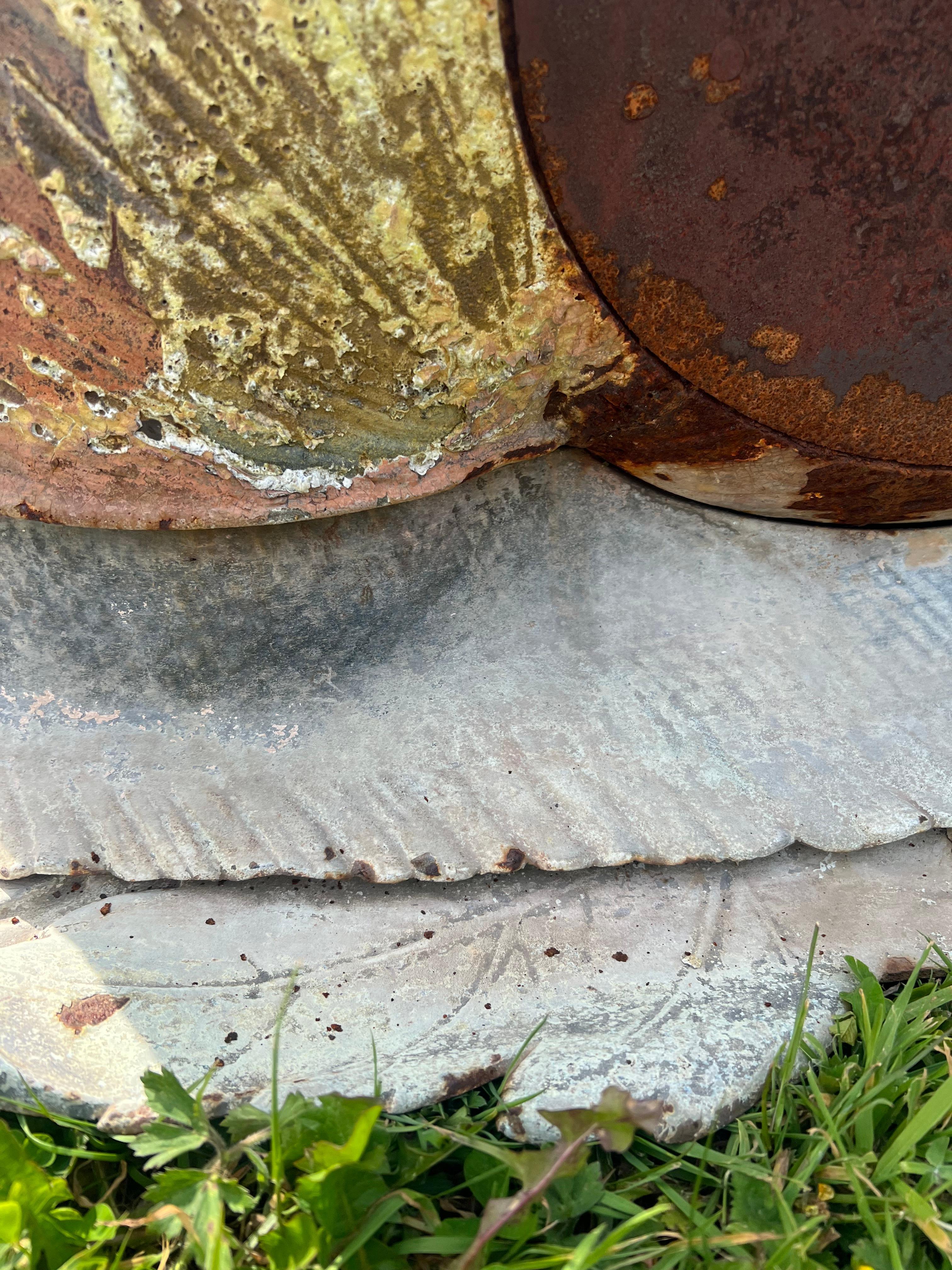 Iron “The Reims Snail” by Alfred Lefebvre (1845–1916), a enameled cast iron stove For Sale