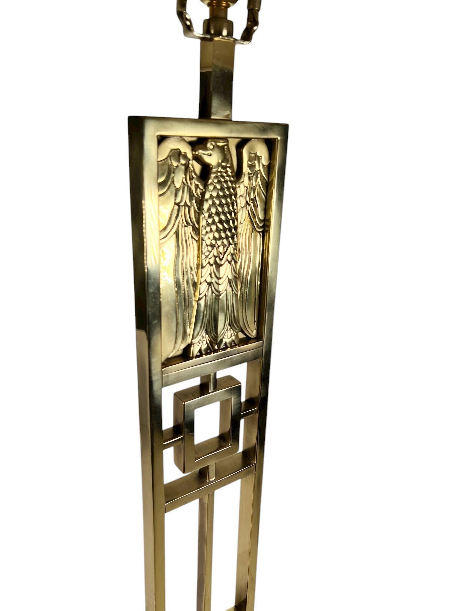 Fin du 20e siècle Lampe de la République en laiton avec abat-jour en vente