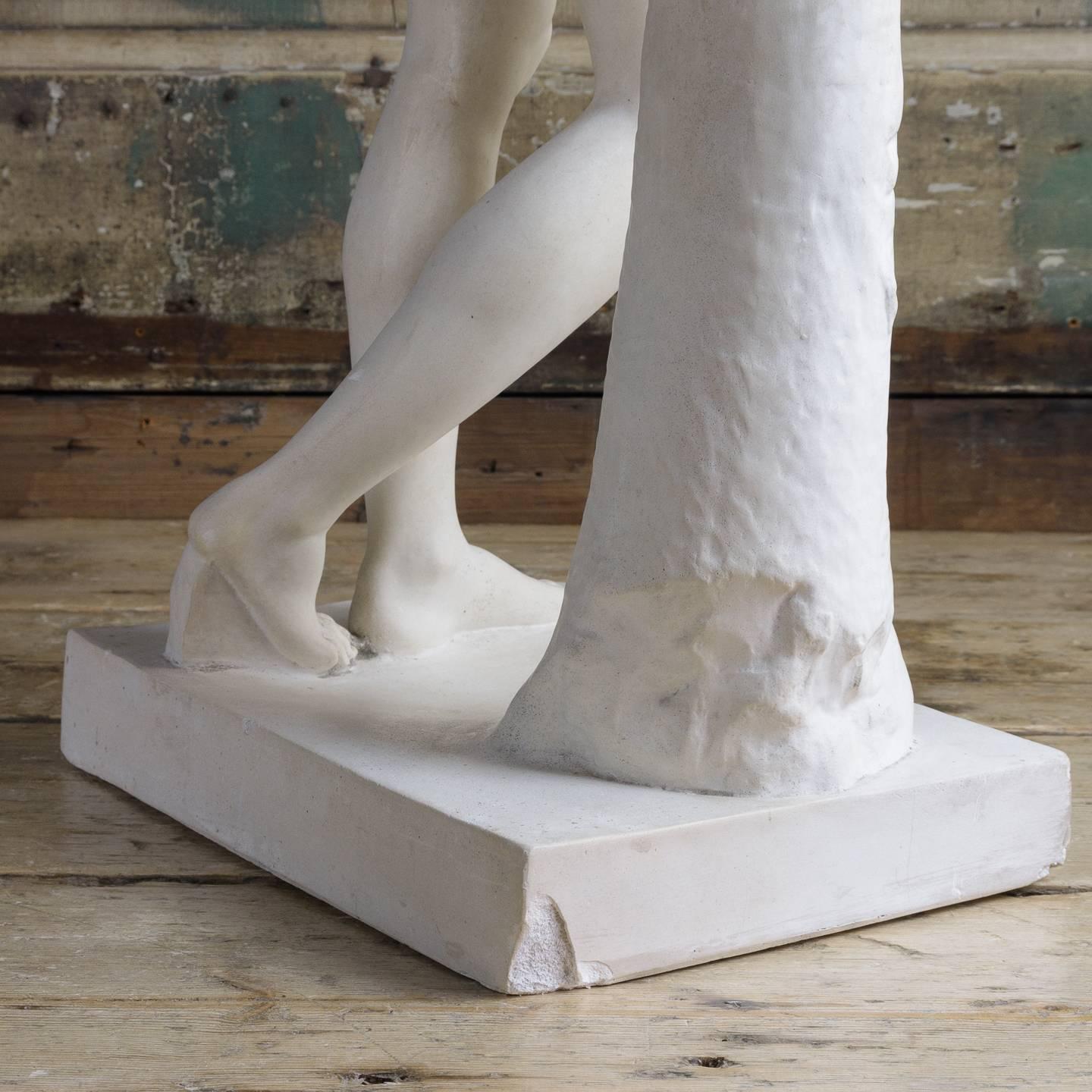 French Nineteenth Century Plaster Sculpture of The Resting Satyr 4