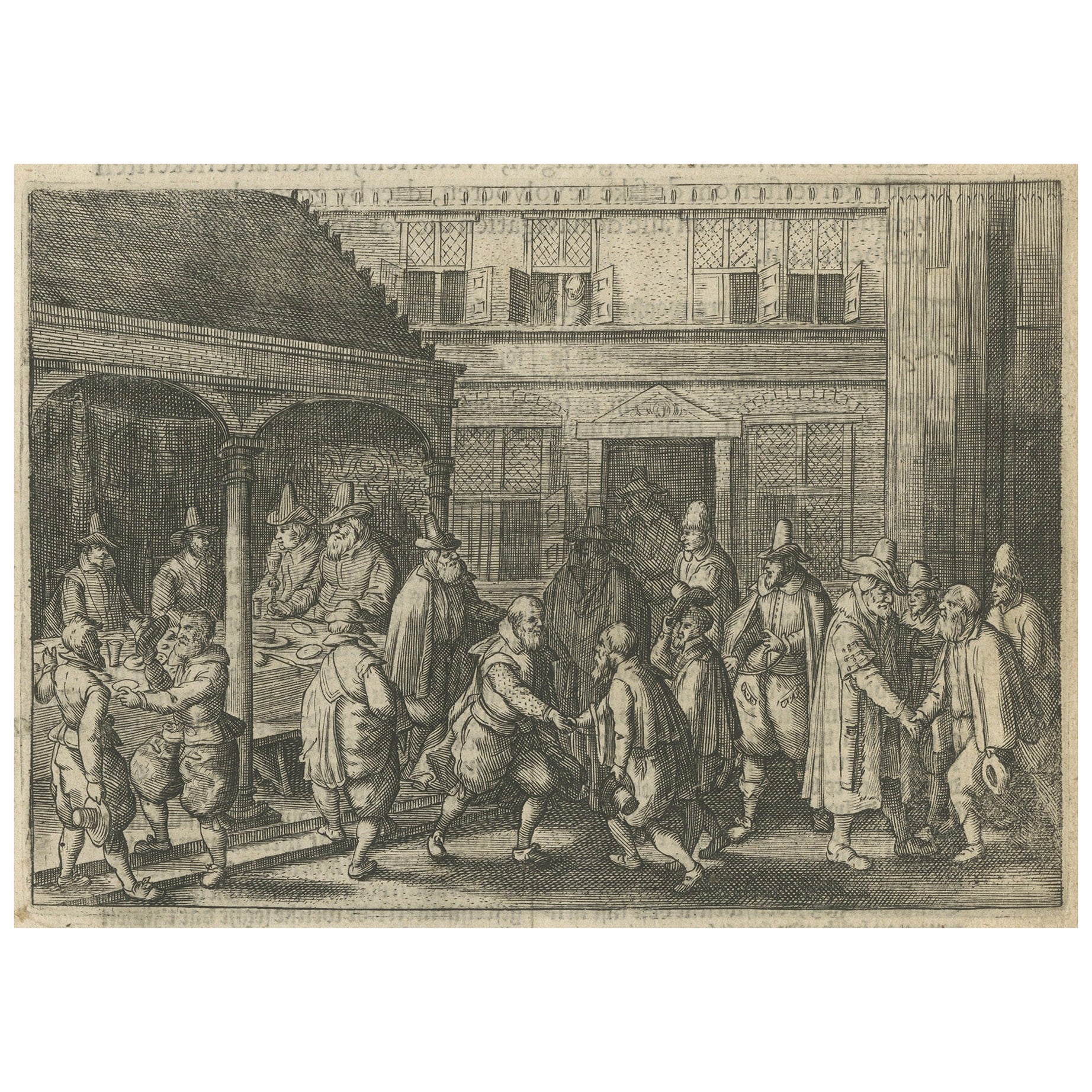 Le retour des explorateurs hollandais au port d'Amsterdam, Pontanus, 1611