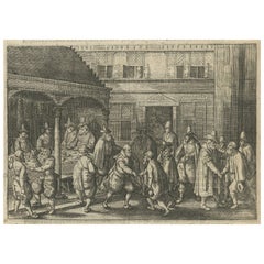 Le retour des explorateurs hollandais au port d'Amsterdam, Pontanus, 1611