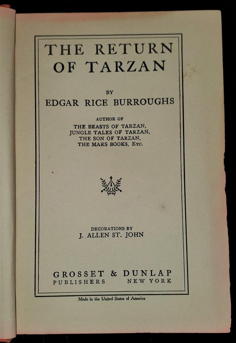Américain Le retour de la première édition de Tarzan en vente