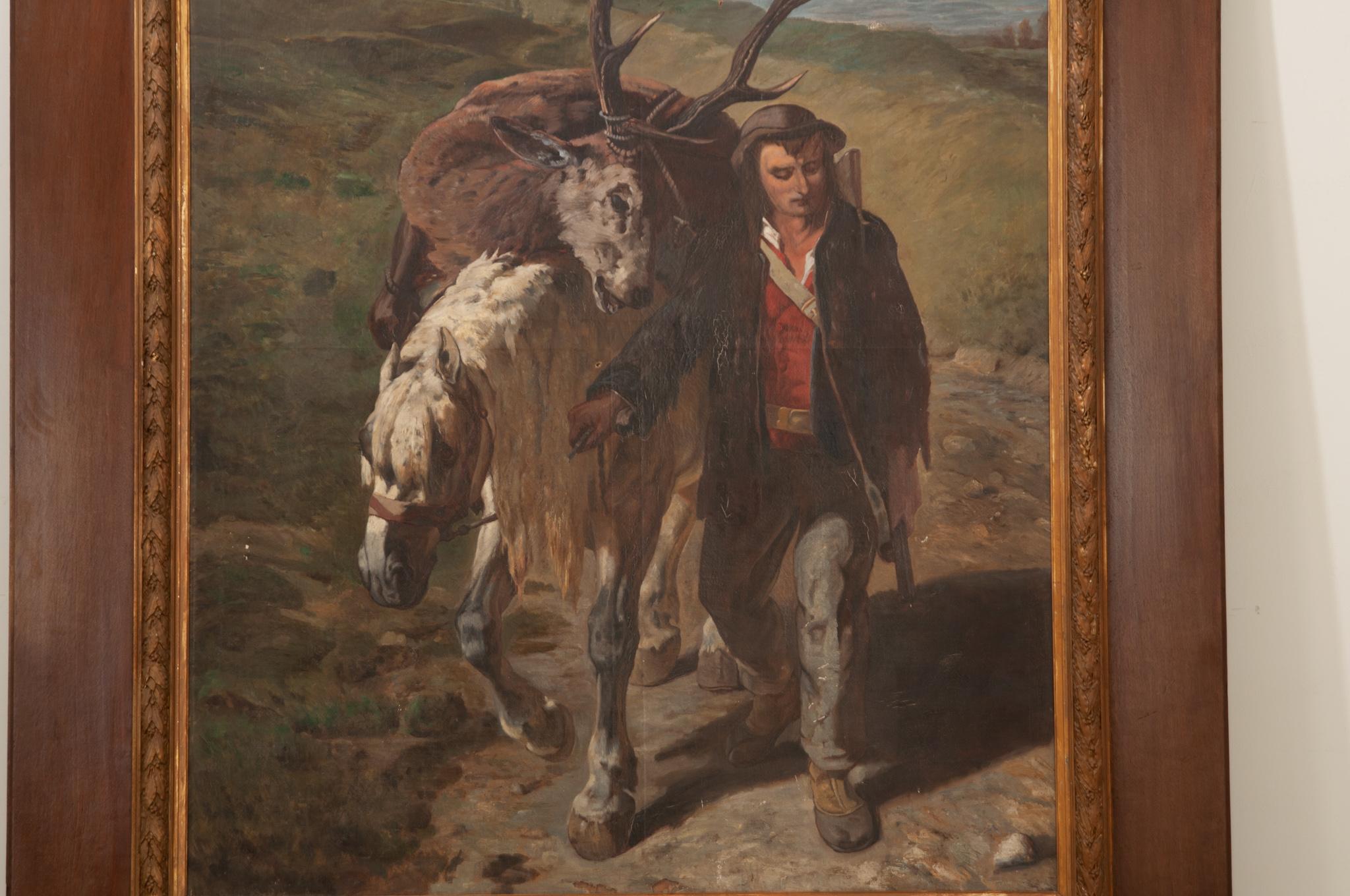 “The Return of the Poacher” by Emile David In Good Condition For Sale In Baton Rouge, LA