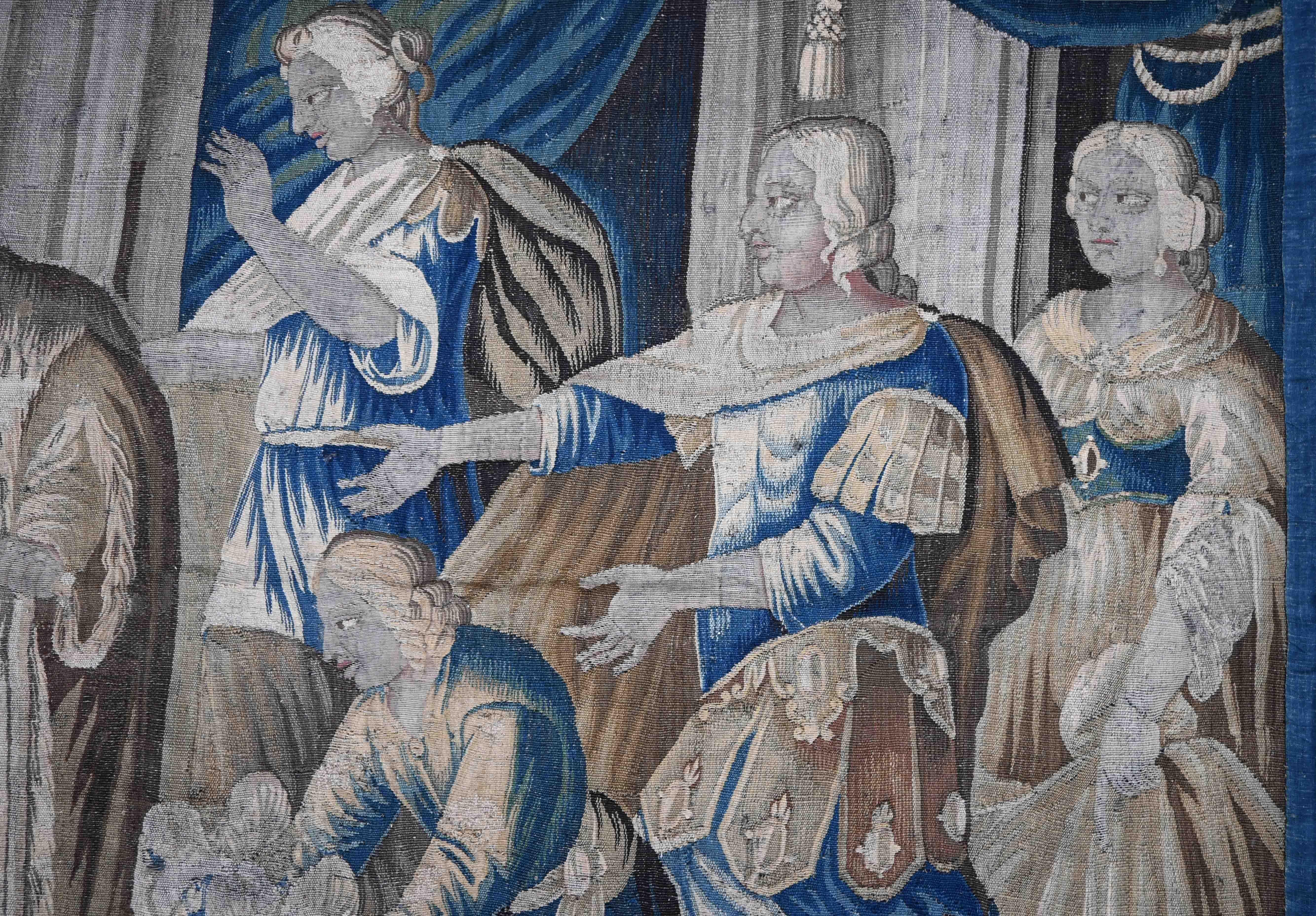 Hand-Woven The Return of the Prodigal Son 17th Century Biblical Aubusson Tapestry - N° 1390 For Sale