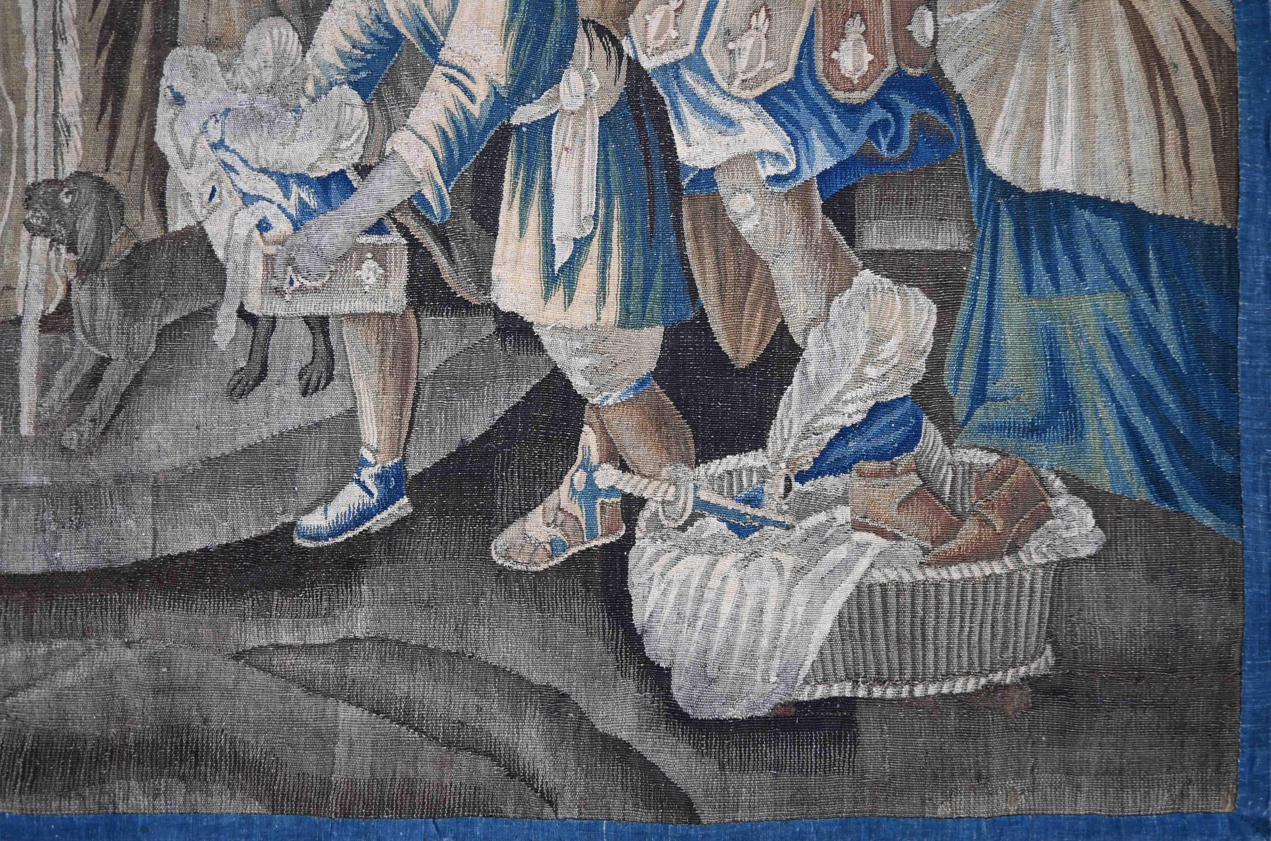 The Return of the Prodigal Son (Die Rückkehr des verlorenen Sohnes) 17. Jahrhundert Biblischer Wandteppich aus Aubusson - N° 1390 (Spätes 17. Jahrhundert) im Angebot