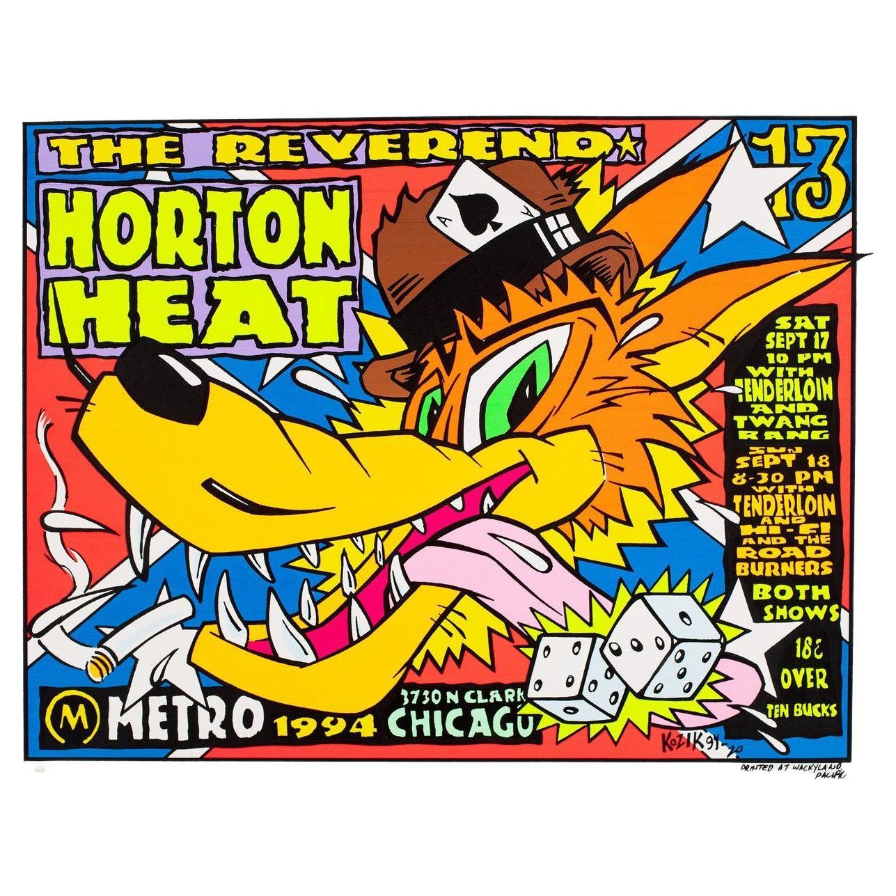 The Reverand Horton Heat 1994 U.S. Mini Poster Signed For Sale