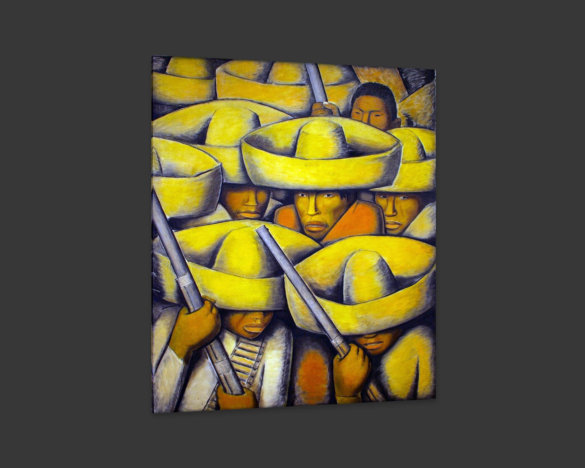 The Revolution, after Spanish Colonial Oil Painting by Diego Rivera For