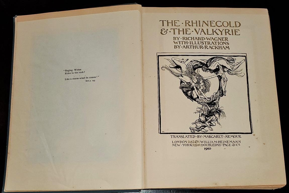 The Rhinegold and The Valkyrie, illustriert von A Rackham, Erstausgabe im Zustand „Relativ gut“ im Angebot in Dallas, TX