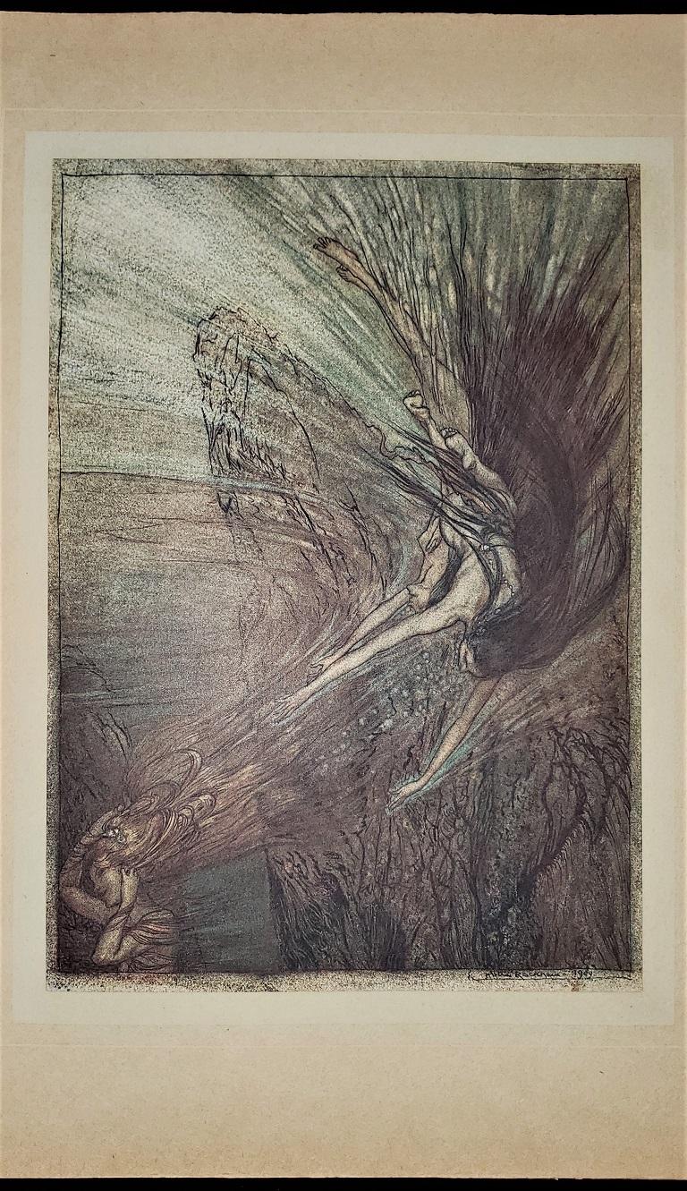 The Rhinegold and The Valkyrie Illustrated by A Rackham First Edition In Fair Condition For Sale In Dallas, TX