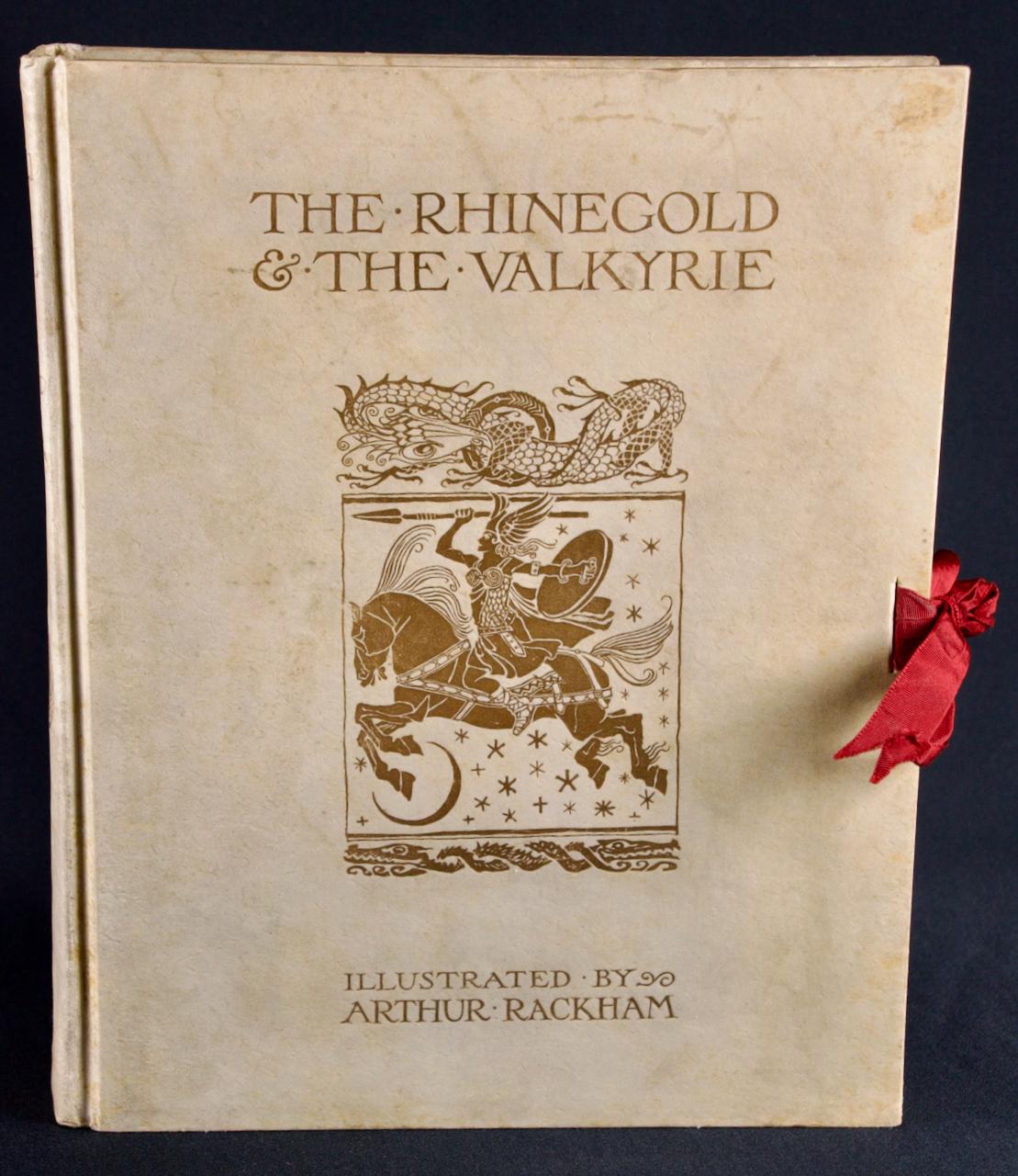 Leather The Rhinegold and the Valkyrie, Limited Ed. Illustrated and Signed by A. Rackham For Sale