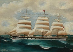 “The Rhuddlan Castle at Sea” attr. to Reginald Arthur Borstel, Late 19th Century