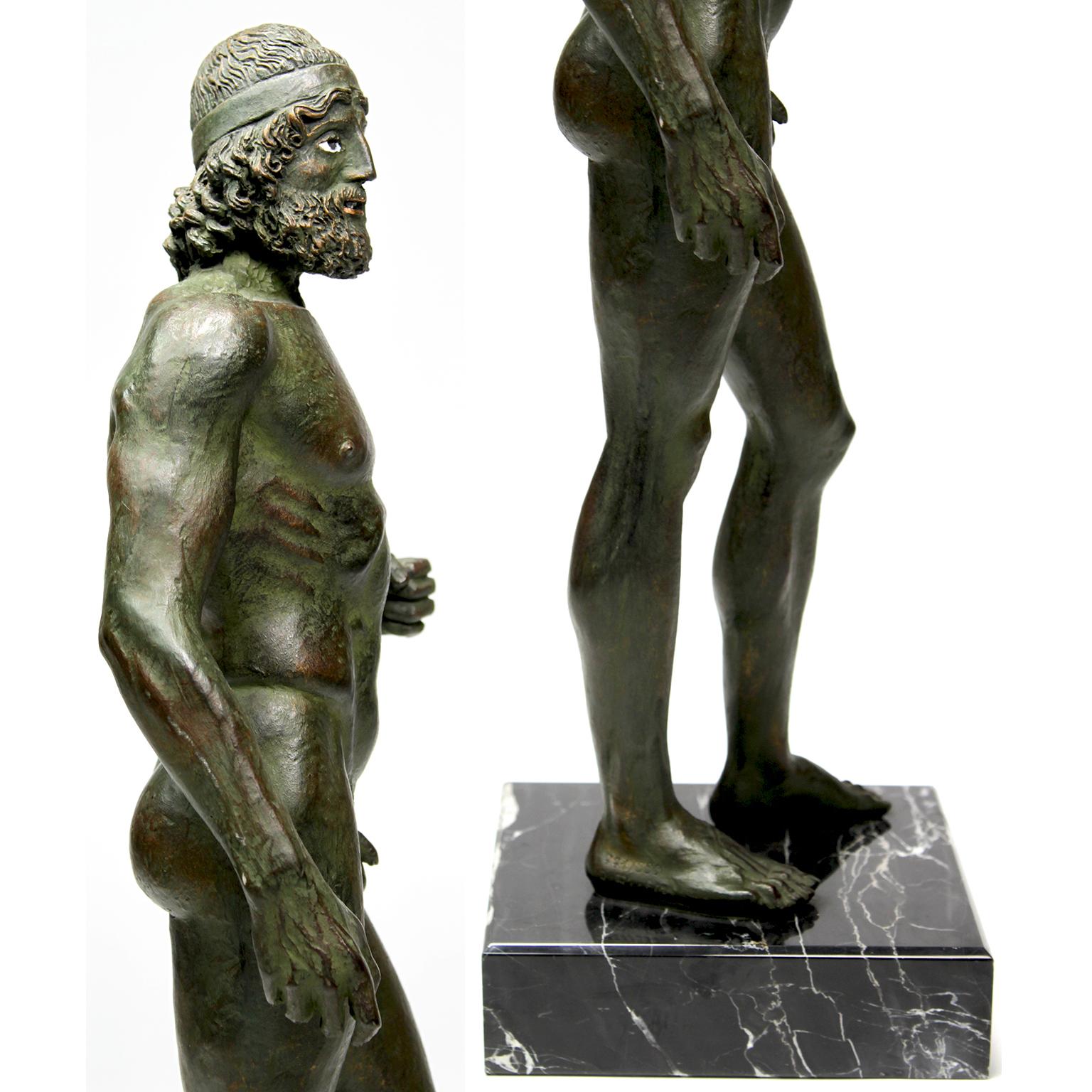 The Riace Warriors, A Fine Pair of Cold-Cast Copper and Resin Replica Figures  For Sale 2