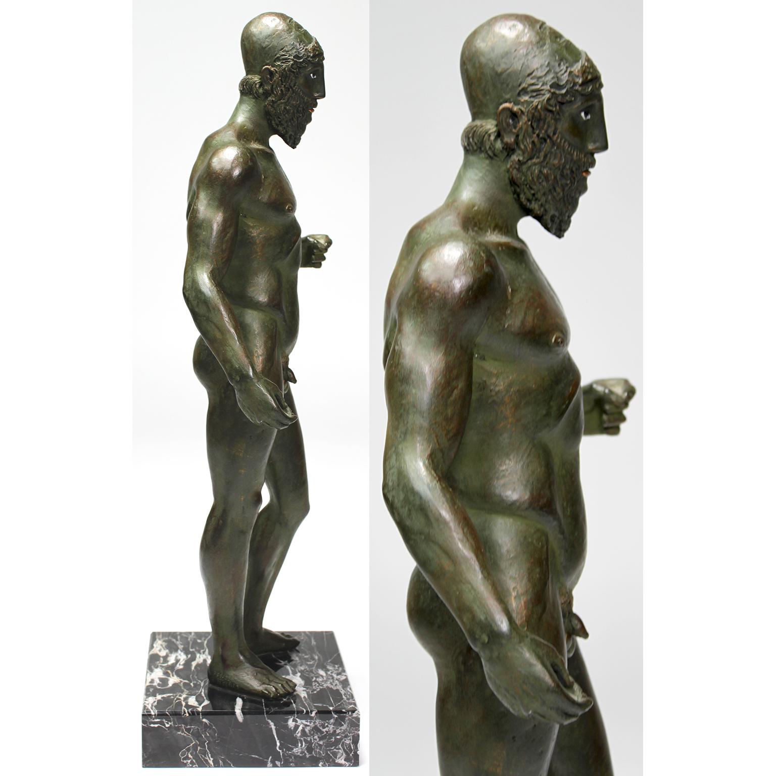 The Riace Warriors, une paire de figurines en cuivre moulé à froid et en résine Replica  en vente 4