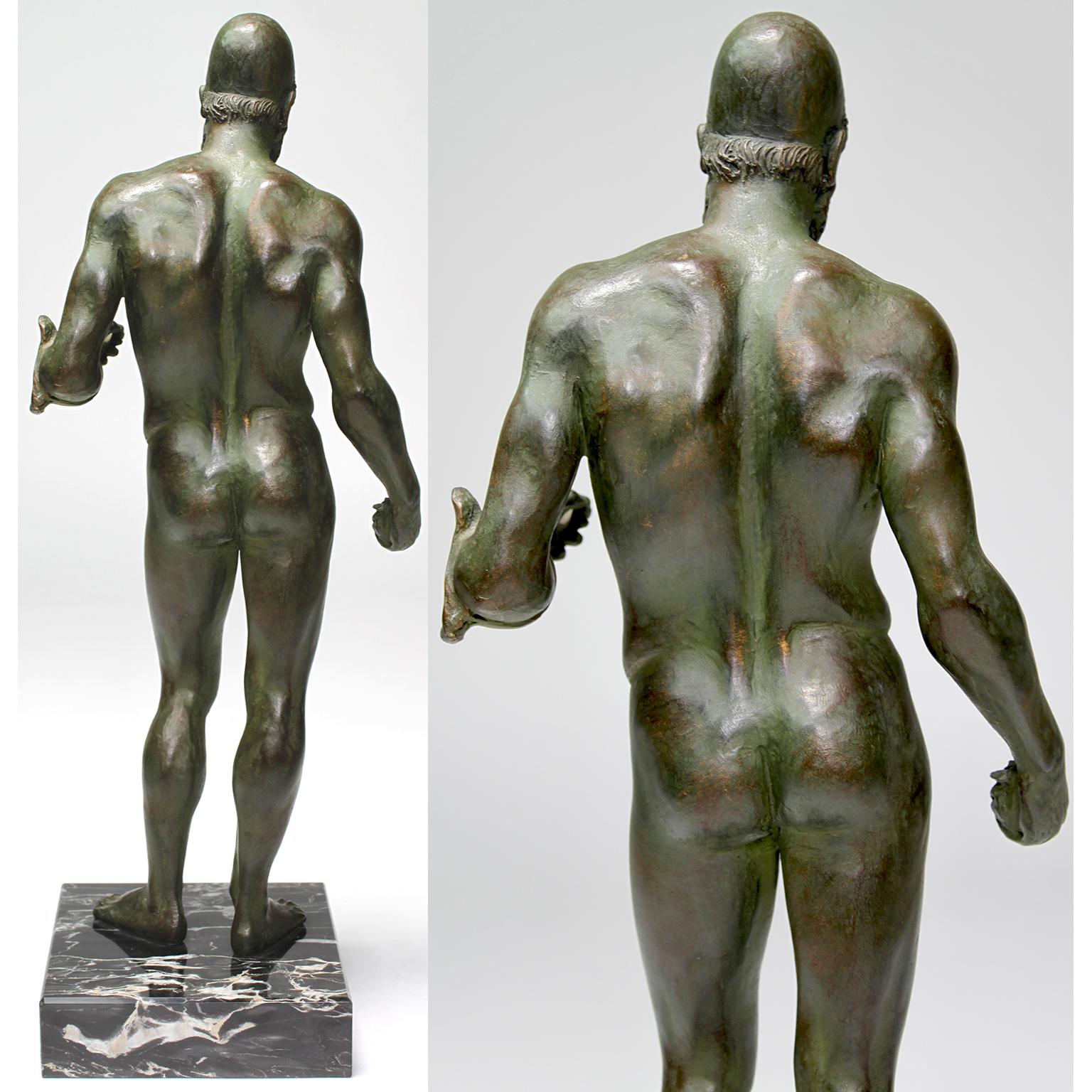 The Riace Warriors, A Fine Pair of Cold-Cast Copper and Resin Replica Figures  For Sale 7