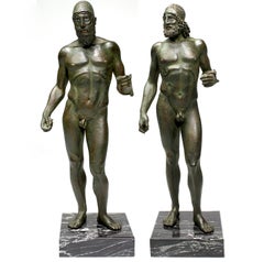 The Riace Warriors, A Fine Pair of Cold-Cast Copper and Resin Replica Figures 