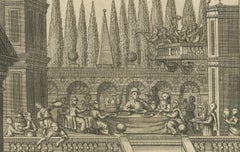 The Rich Glutton and Lazarus Engraving – Luke XVI Biblical Scene 1735