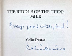 The Riddle of the Third Mile by Colin Dexter – FIRST EDITION, Inscribed