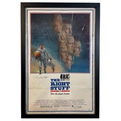 "The Right Stuff" Vintage Movie Poster, Signed by Chuck Yeager, 1983